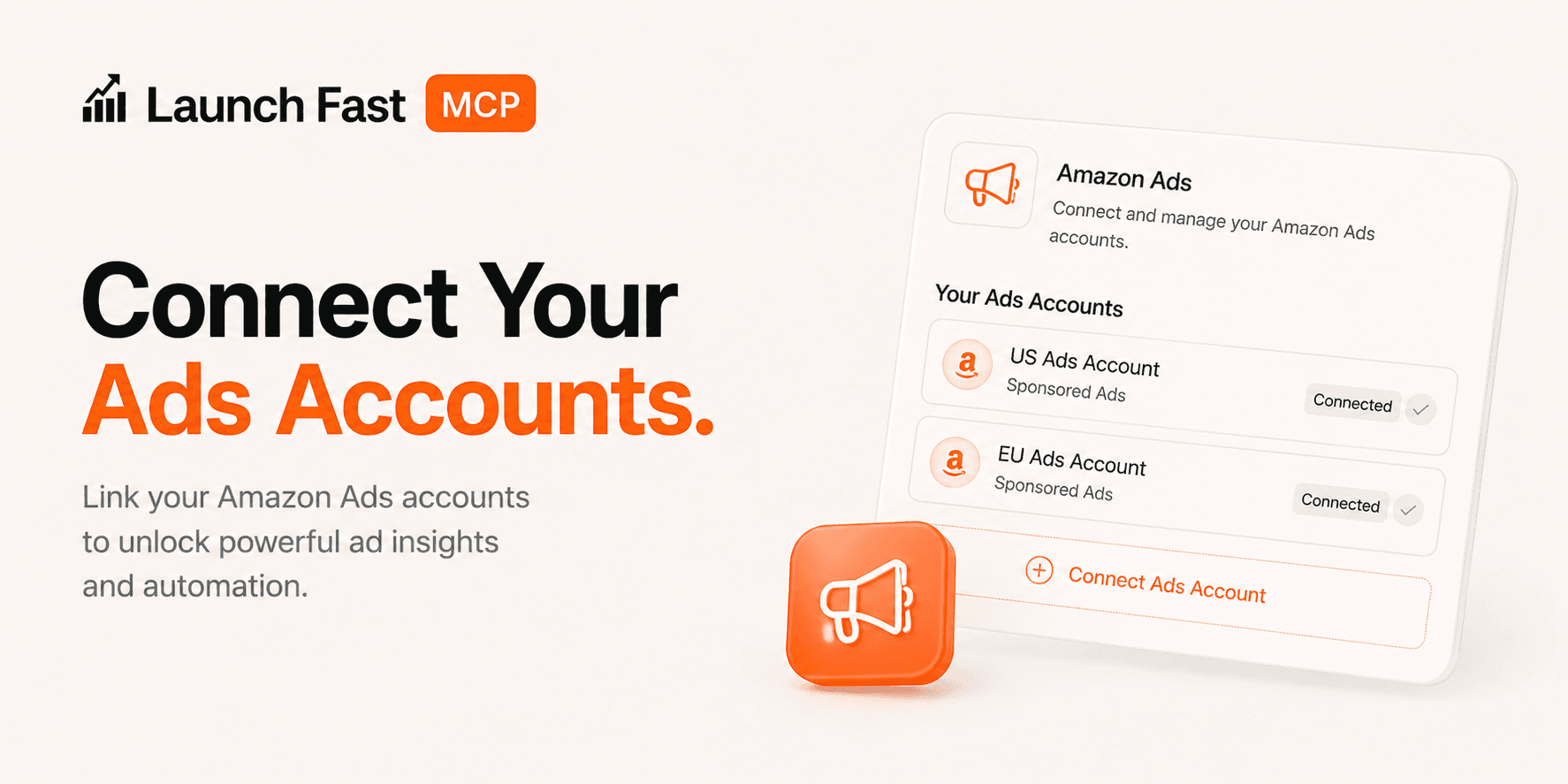 Launch Fast Amazon Ads setup preview