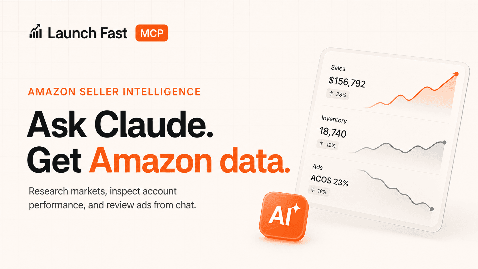 Launch Fast MCP preview showing Claude using Amazon market intelligence